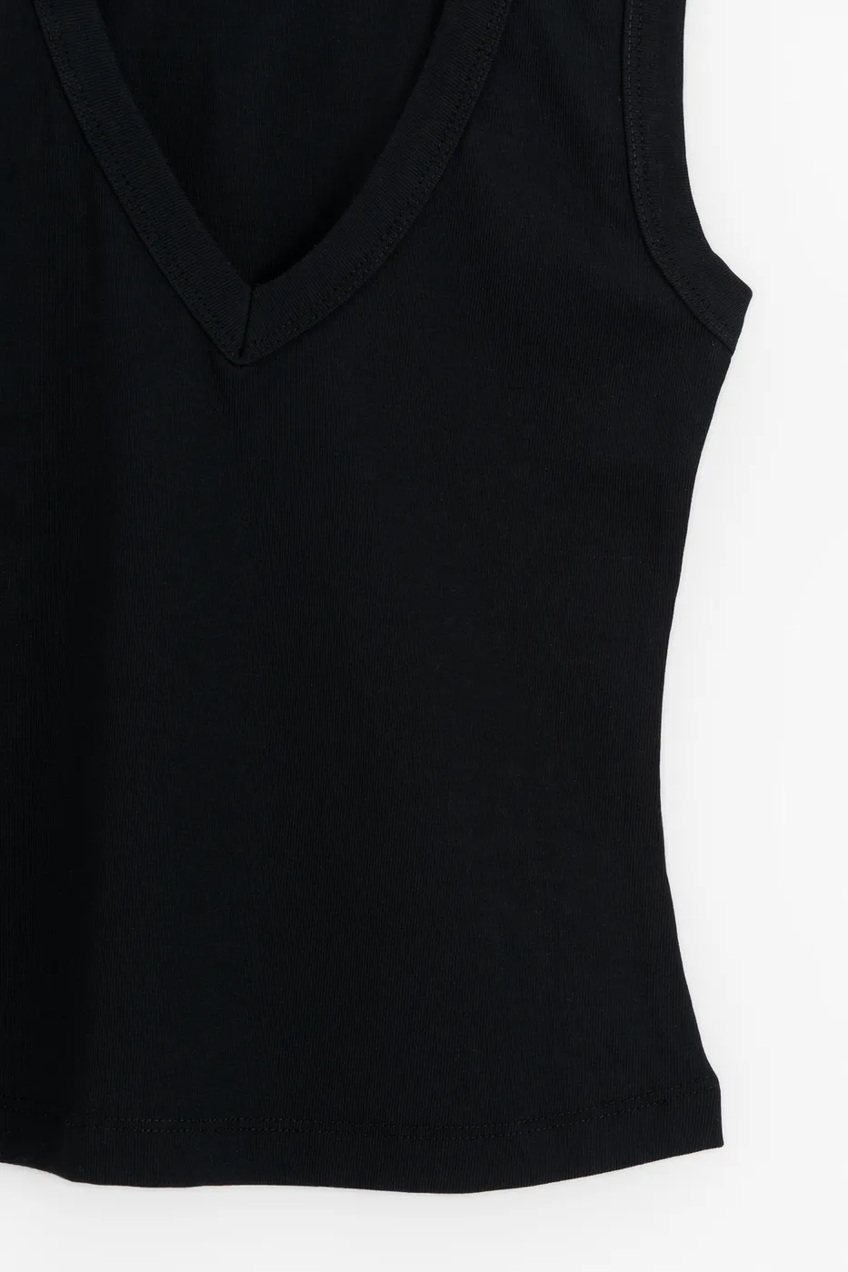 Bayan Siyah Slim V Yaka Slim Top
