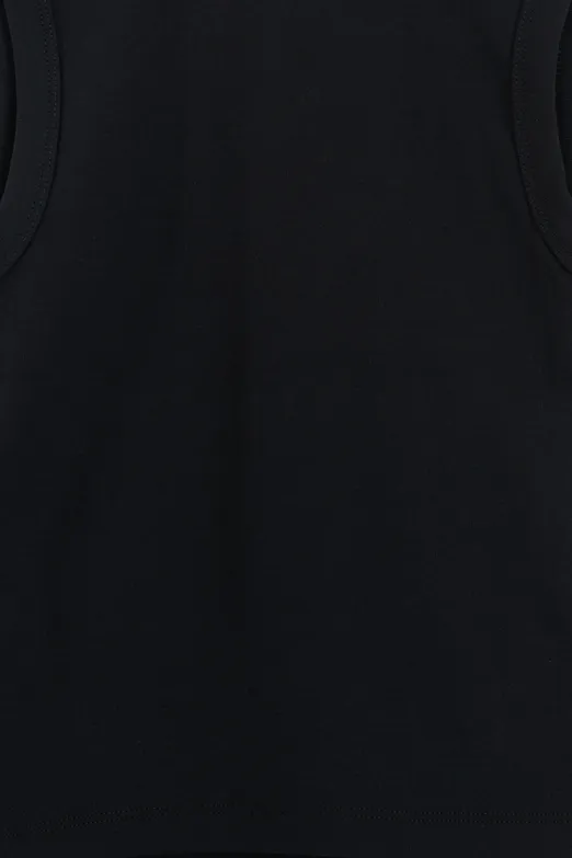 Bayan Siyah Slim V Yaka Slim Top - BSL