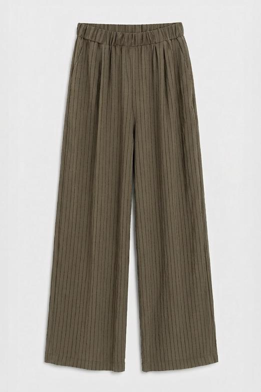 Çizgili Oversize Pantolon