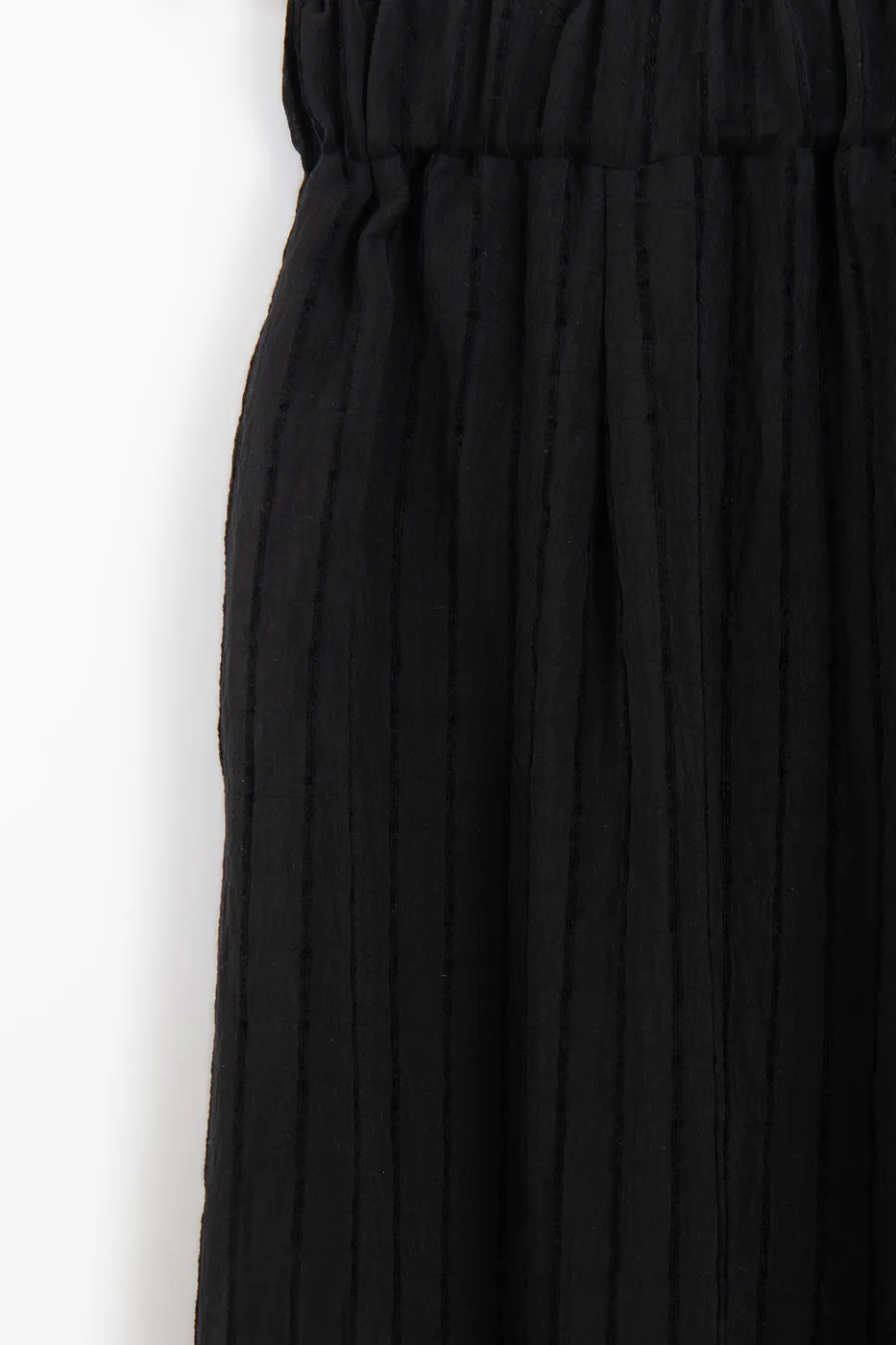 Bayan Siyah Çizgili Oversize Pantolon