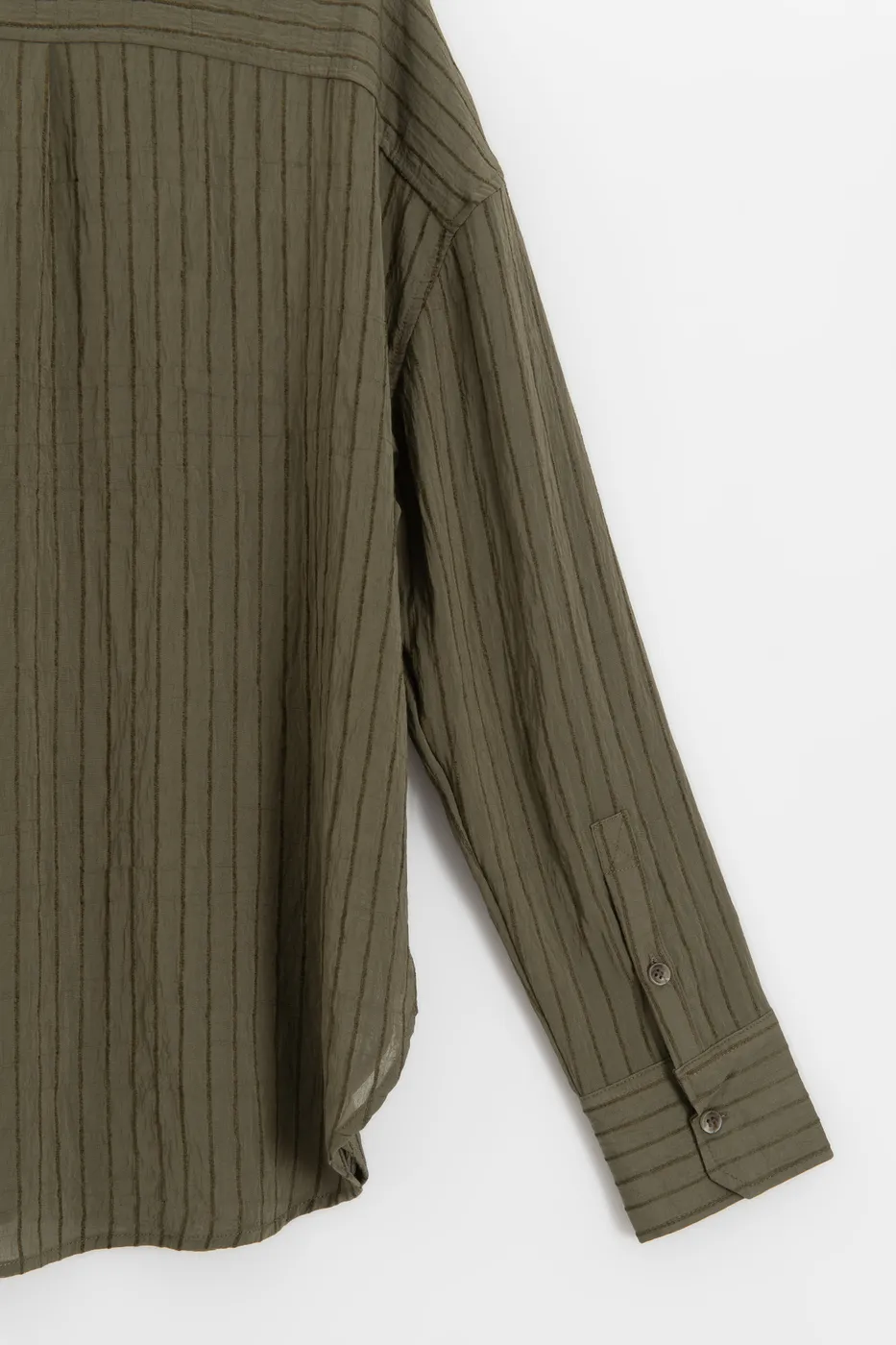 Bayan Haki Çizgili Oversize Gömlek