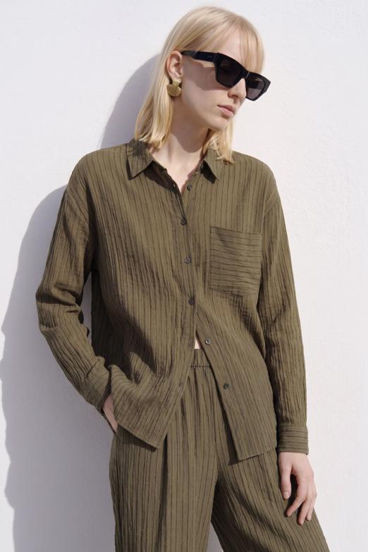 Çizgili Oversize Gömlek