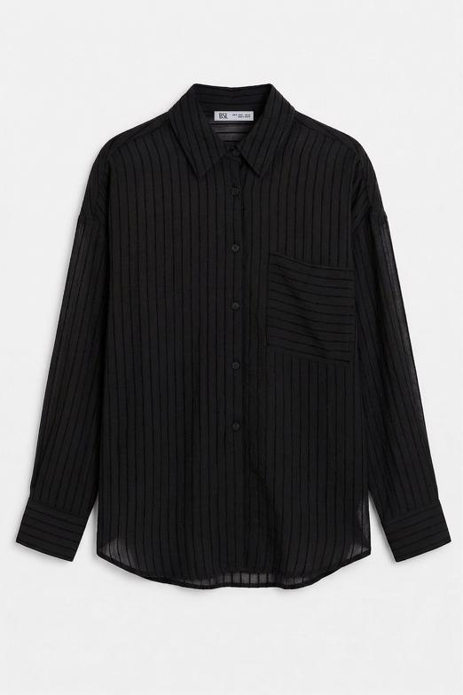 Çizgili Oversize Gömlek