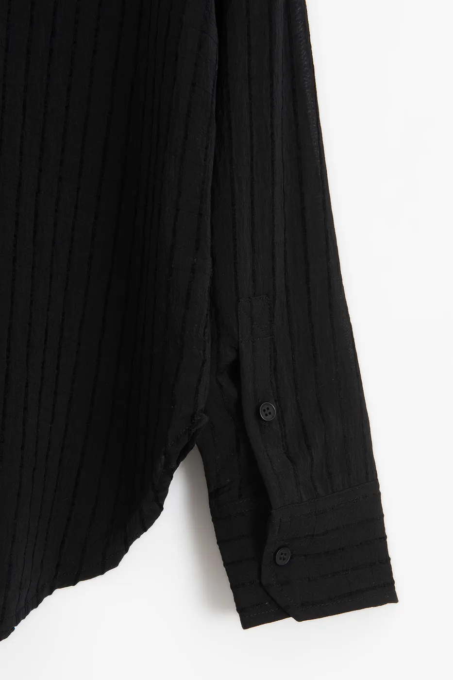 Bayan Siyah Çizgili Oversize Gömlek