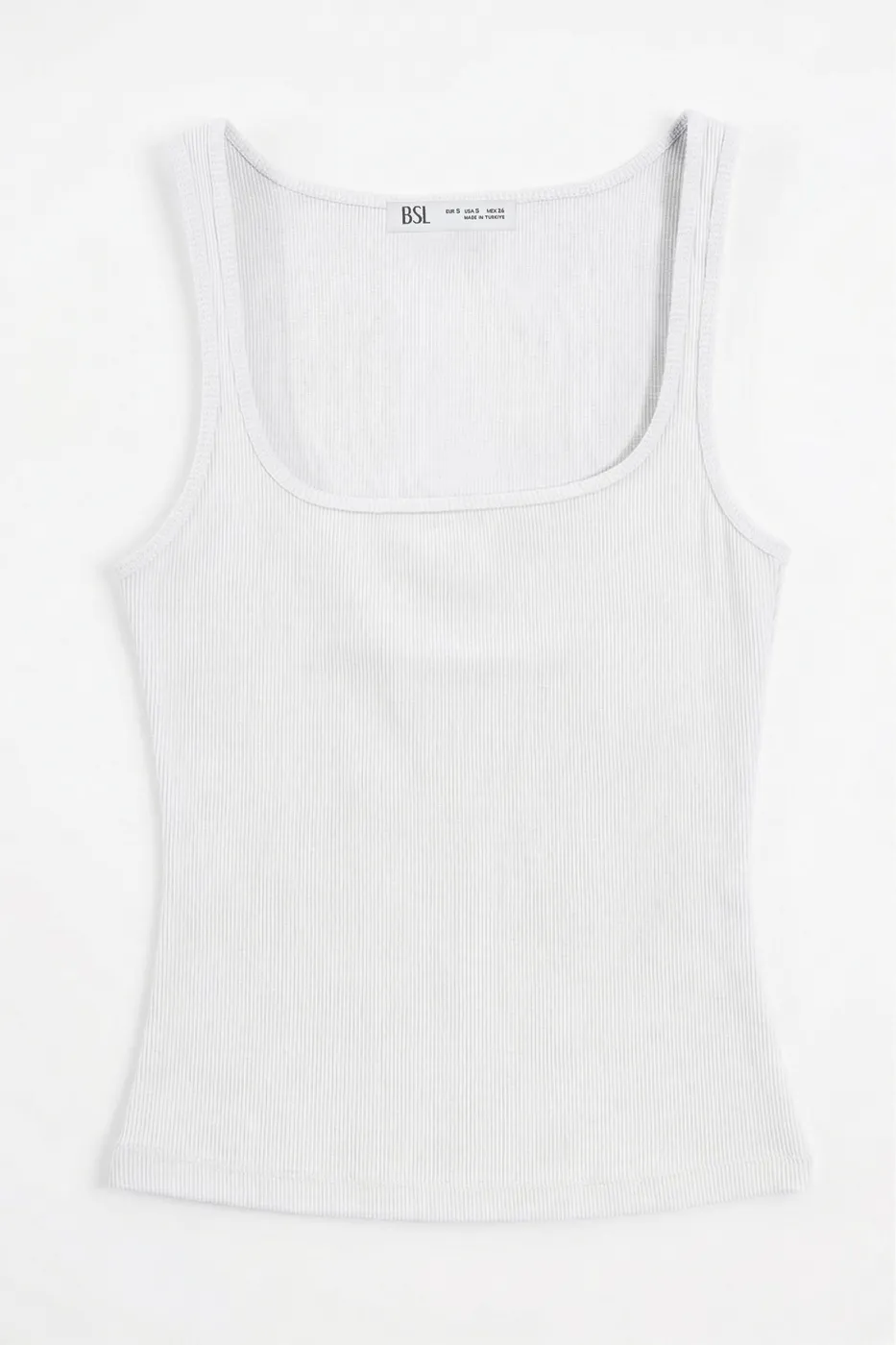 Bayan Beyaz Kare Yaka Atlet Top