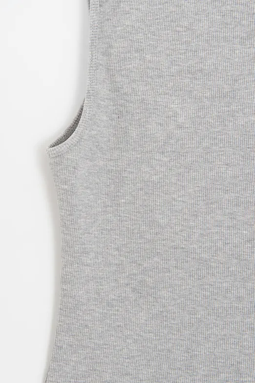 Bayan Gri Kare Yaka Atlet Top - BSL