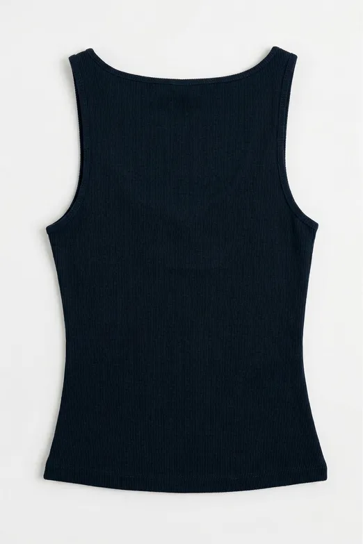 Bayan Lacivert Kare Yaka Atlet Top - BSL