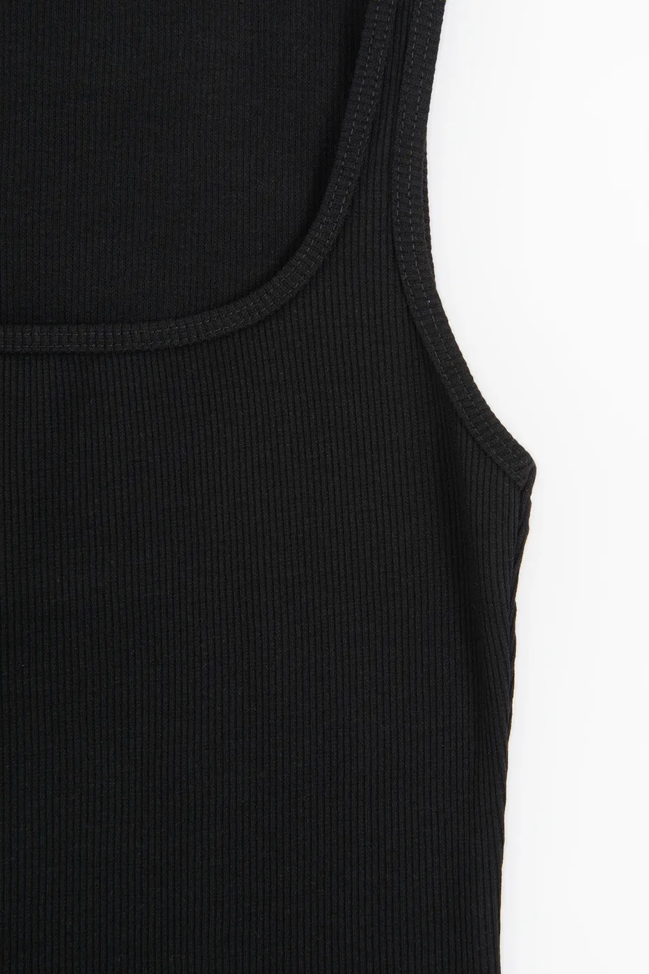 Bayan Siyah Kare Yaka Atlet Top