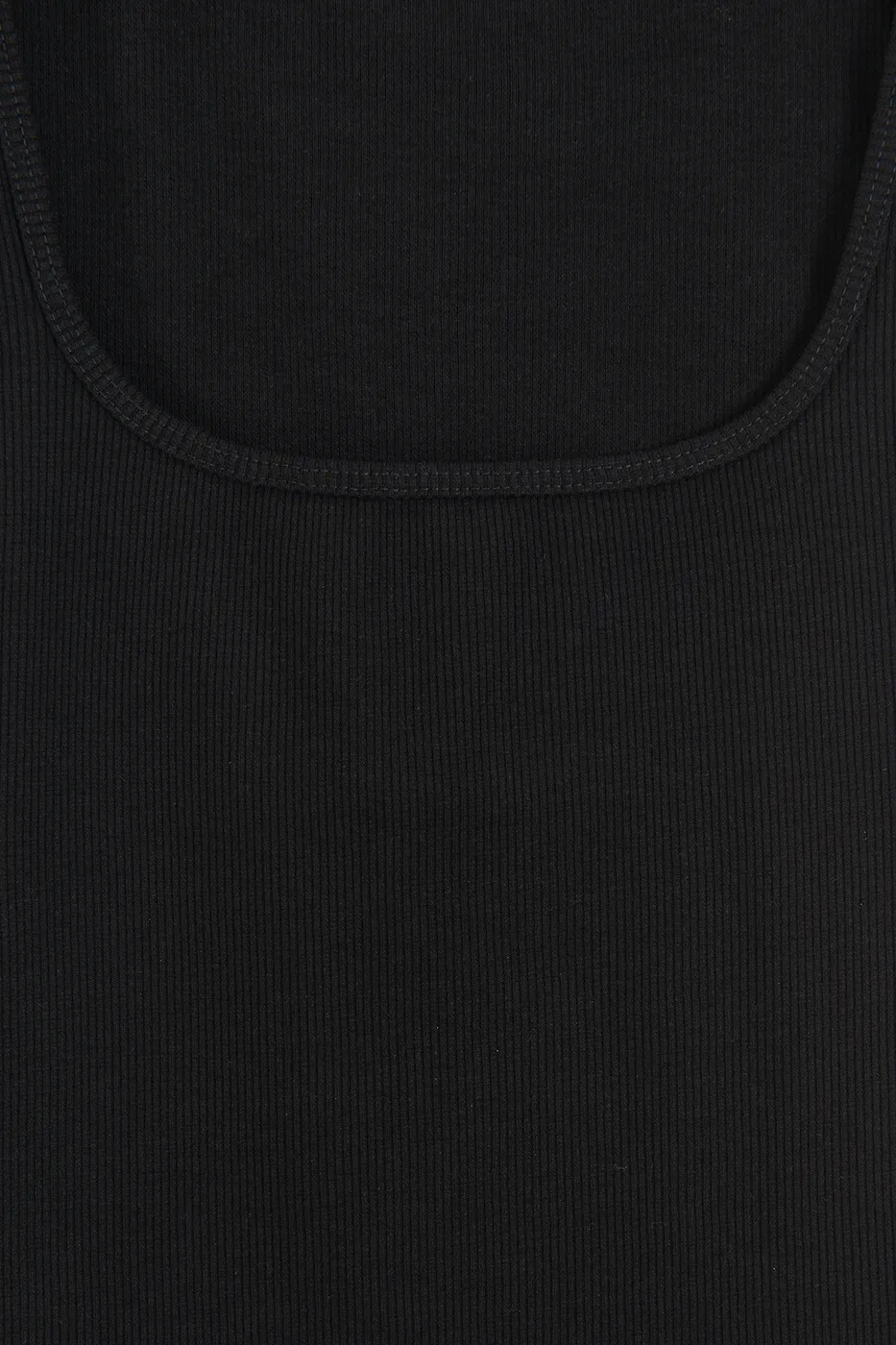 Bayan Siyah Kare Yaka Atlet Top