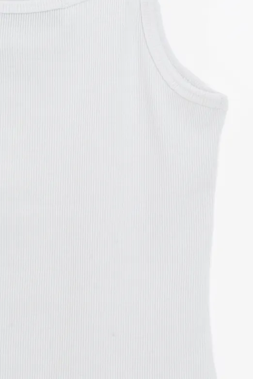 Bayan Beyaz Fittili Cotton Atlet - BSL