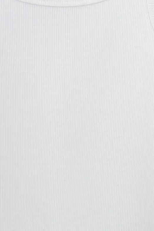 Bayan Beyaz Fittili Cotton Atlet - BSL