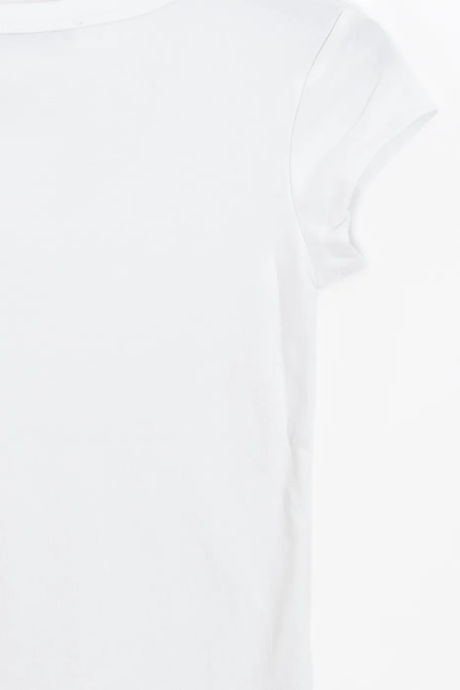 Bayan Beyaz U Yakalı Top