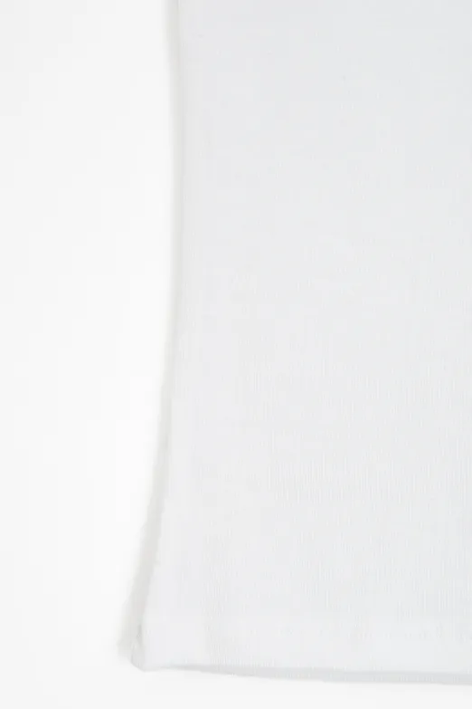 Bayan Beyaz U Yakalı Top - BSL