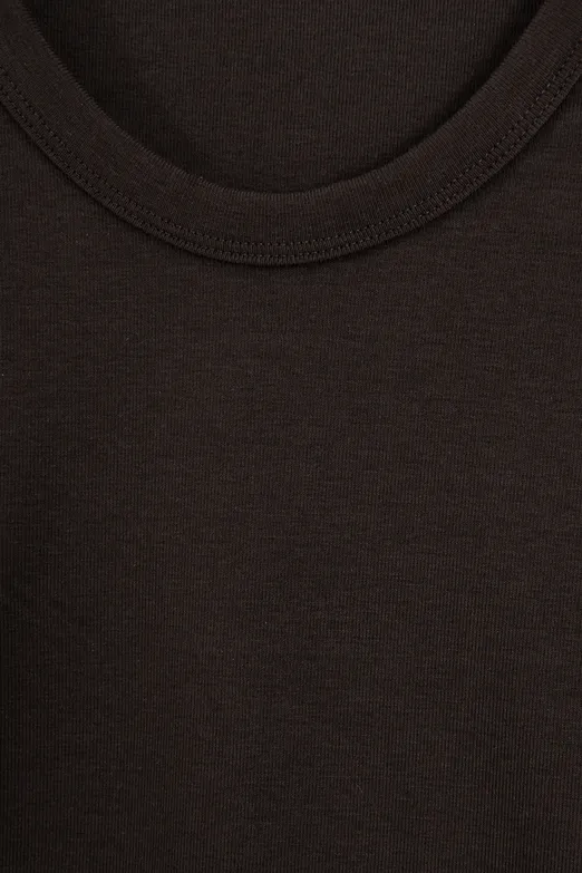 Bayan Kahverengi U Yakalı Top - BSL