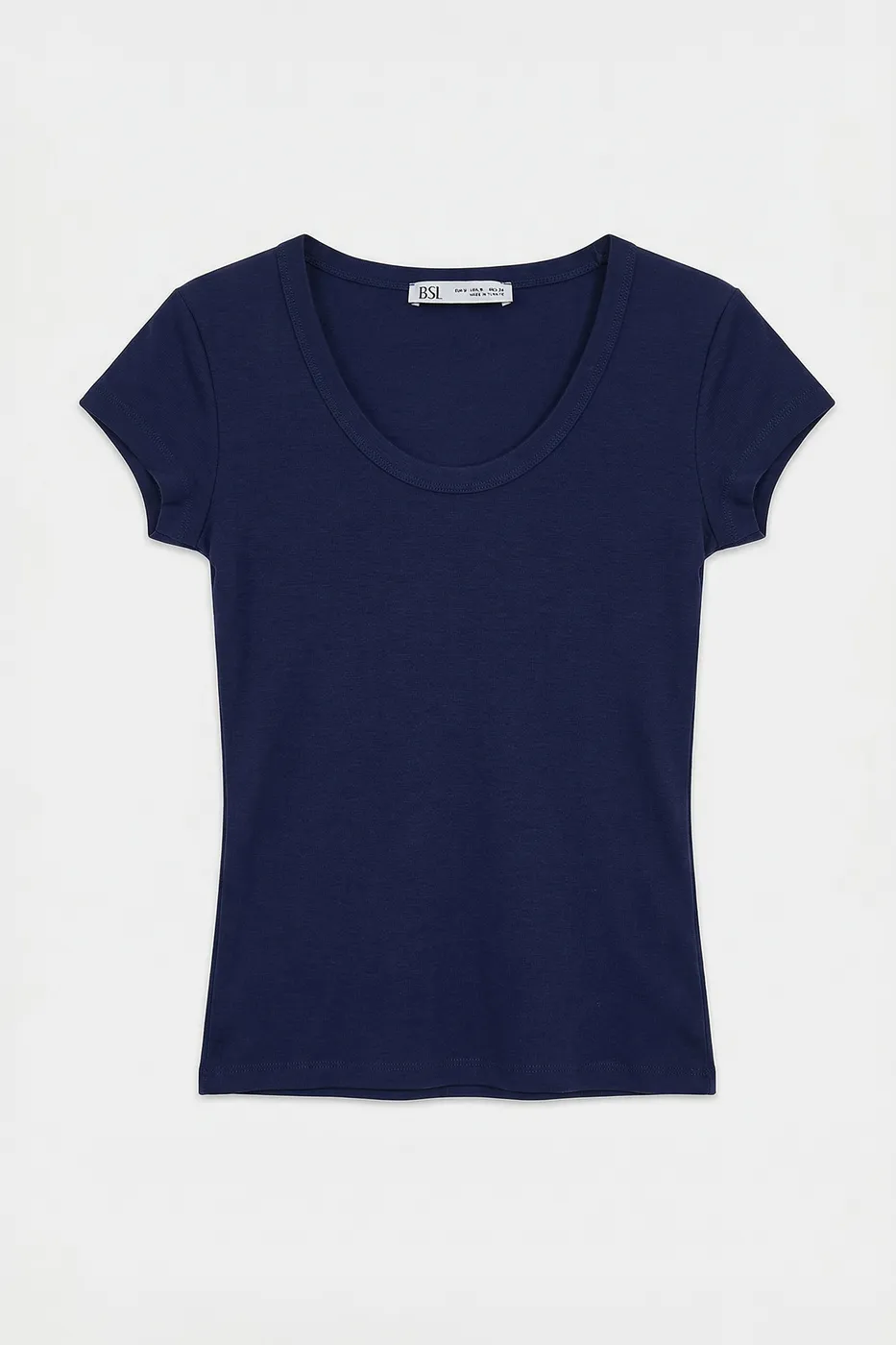 Bayan Lacivert U Yakalı Top