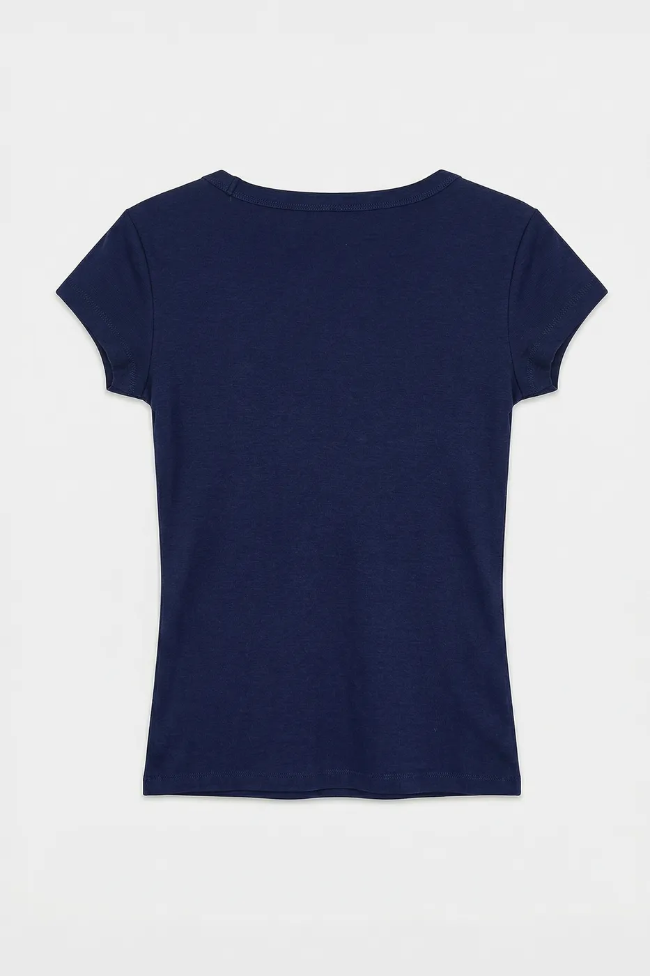 Bayan Lacivert U Yakalı Top