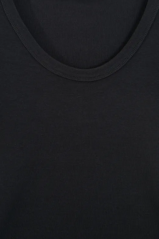 Bayan Siyah U Yakalı Top - BSL