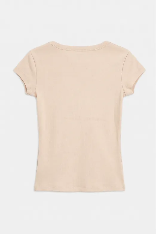 Bayan Ten U Yakalı Top - BSL