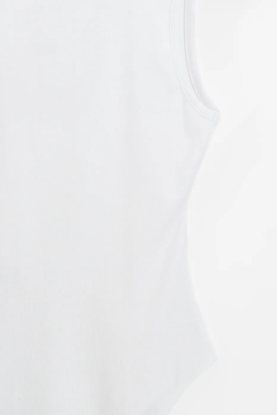 Bayan Beyaz Derin V Yakalı Kolsuz Bodysuıt