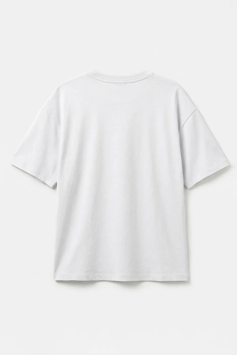 Bayan Beyaz Basic Oversıze Tshirt