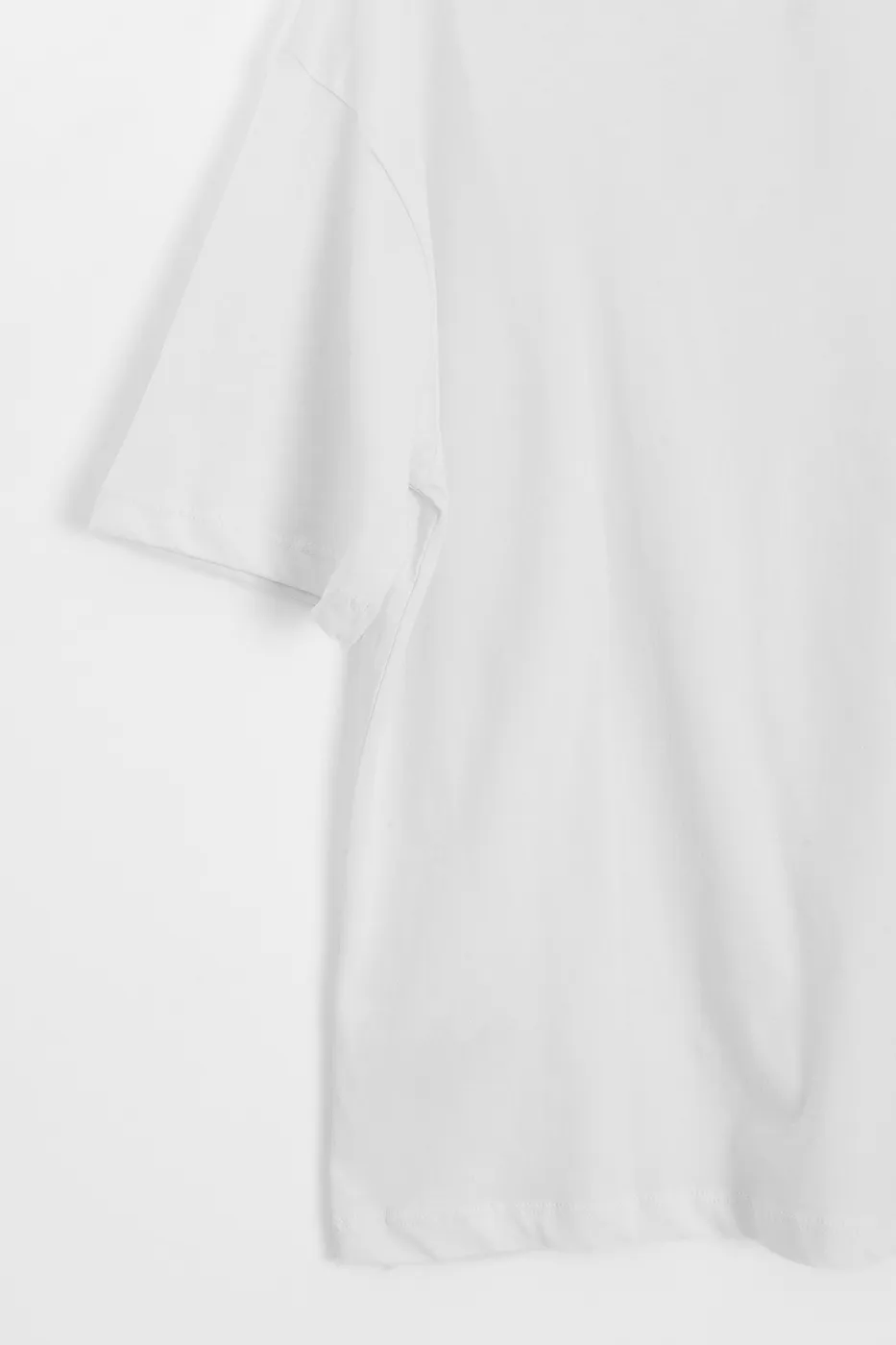 Bayan Beyaz Basic Oversıze Tshirt