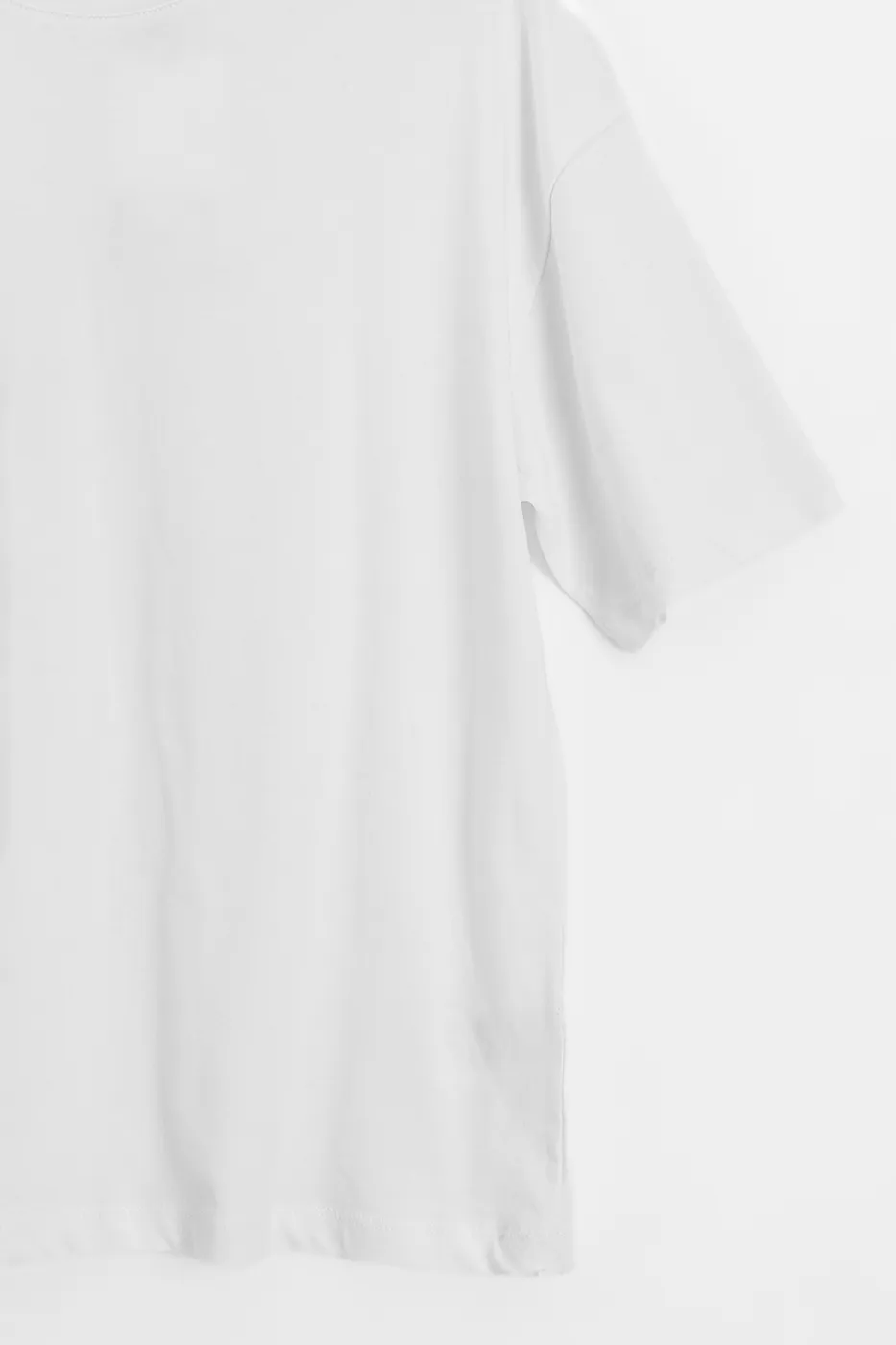 Bayan Beyaz Basic Oversıze Tshirt