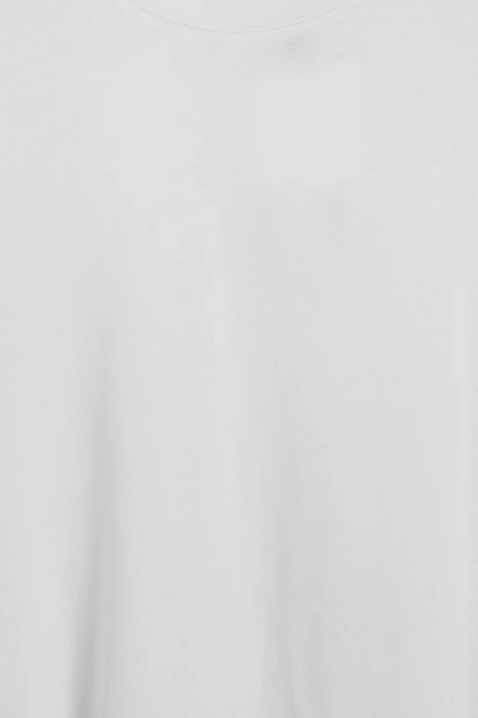 Bayan Beyaz Basic Oversıze Tshirt