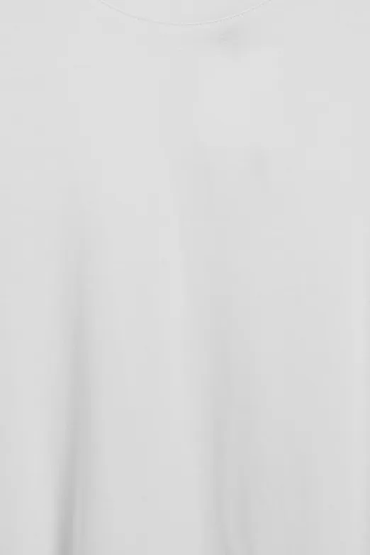 Bayan Beyaz Basic Oversıze Tshirt - BSL