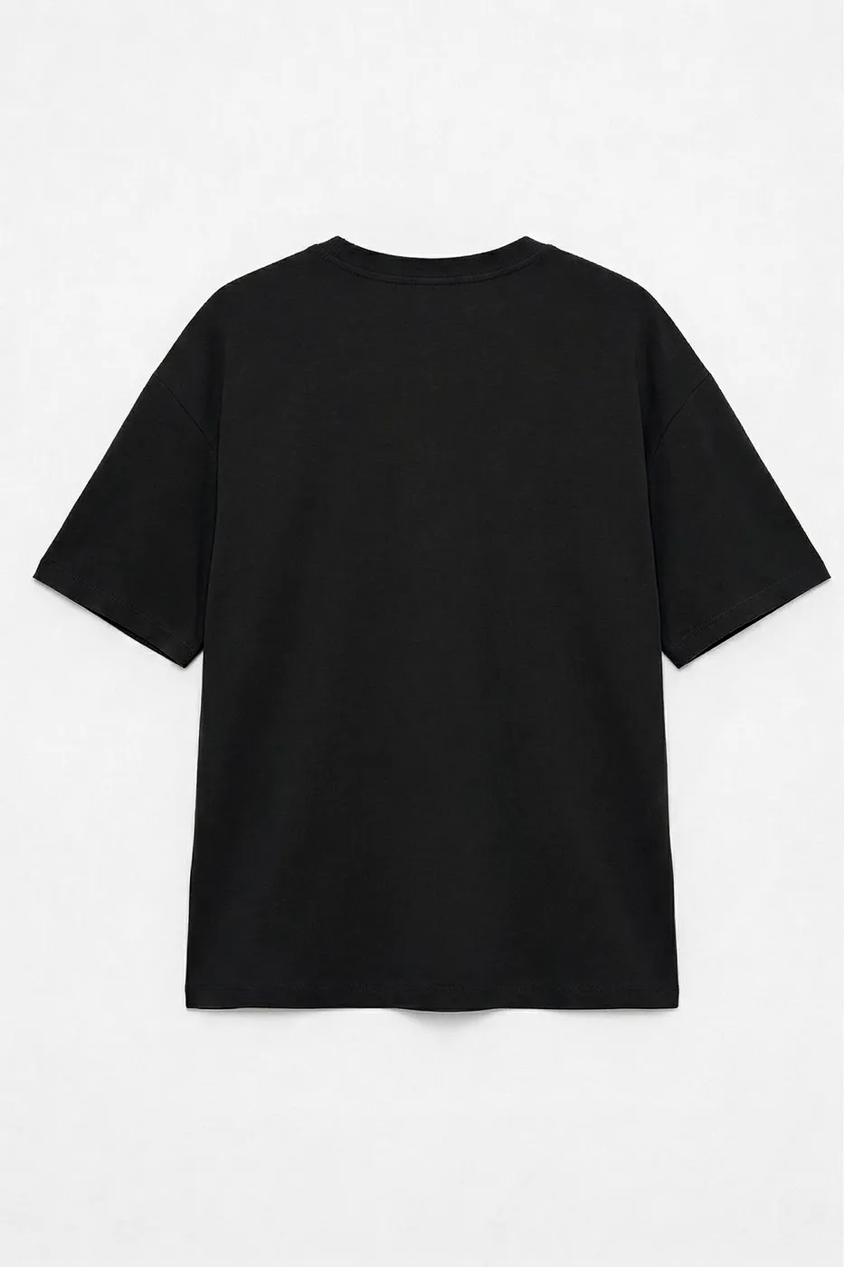 Bayan Siyah Basic Oversıze Tshirt