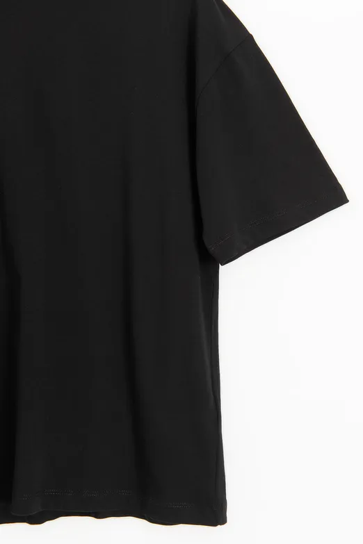 Bayan Siyah Basic Oversıze Tshirt - BSL