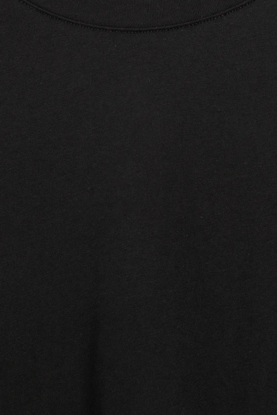 Bayan Siyah Basic Oversıze Tshirt