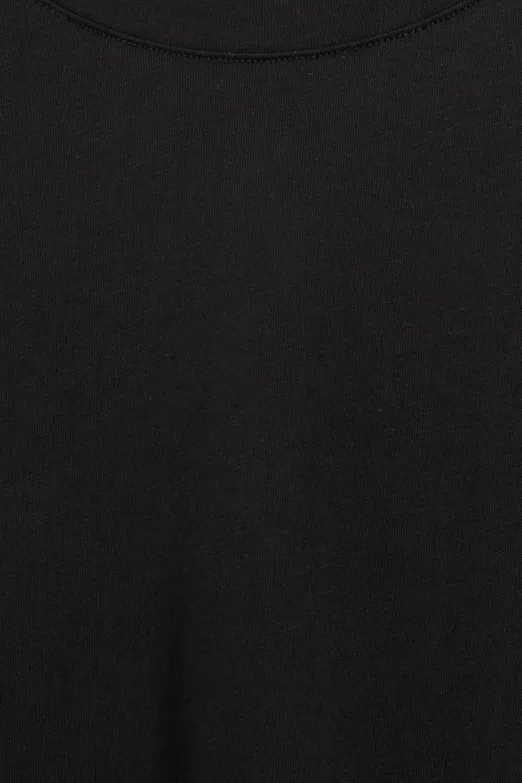 Bayan Siyah Basic Oversıze Tshirt - BSL