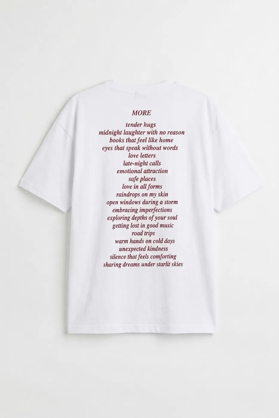 Bayan Beyaz Basic Baskılı Oversize Tshirt