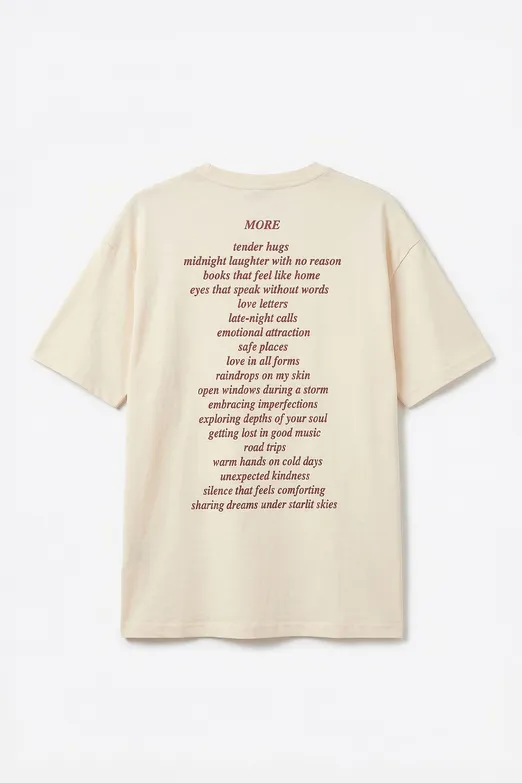 Bayan Ekru Basic Baskılı Oversize Tshirt - BSL