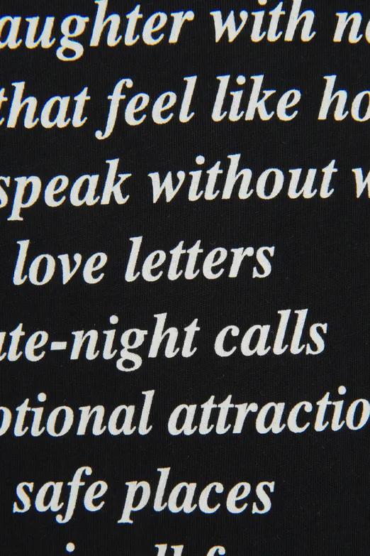 Bayan Siyah Basic Baskılı Oversize Tshirt - BSL