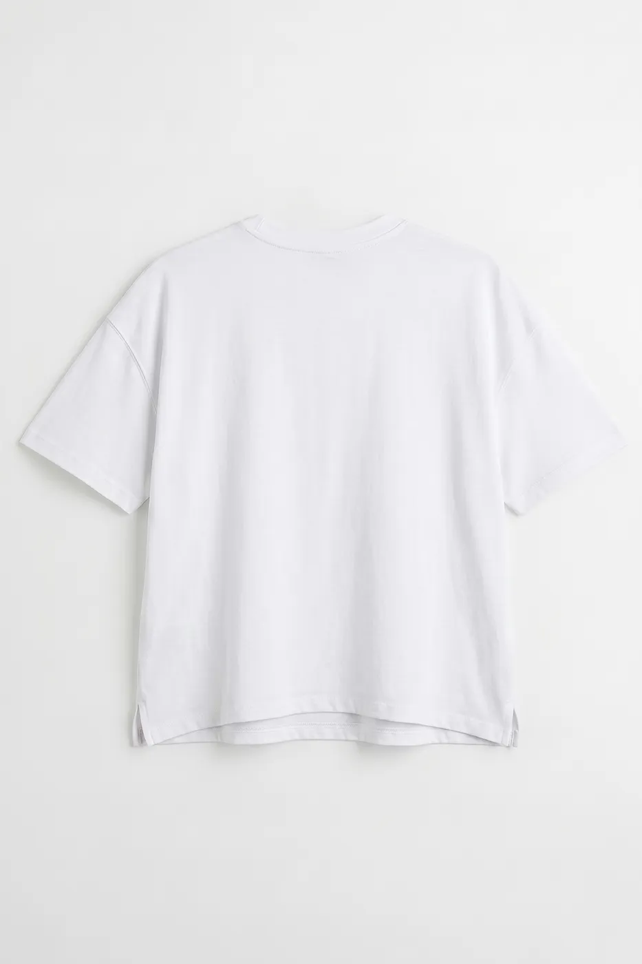 Bayan Beyaz Oversize Basic Tshirt