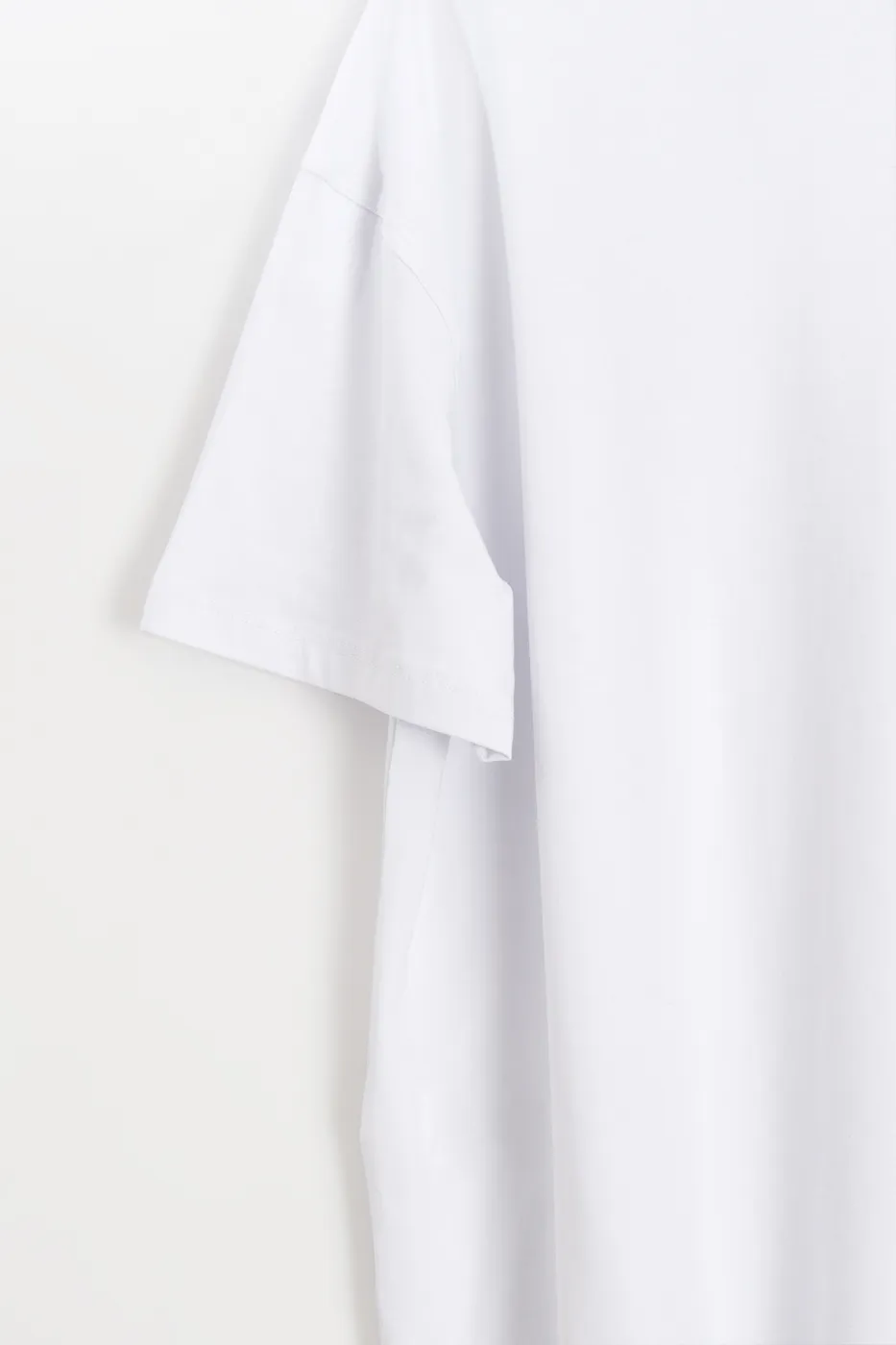 Bayan Beyaz Oversize Basic Tshirt