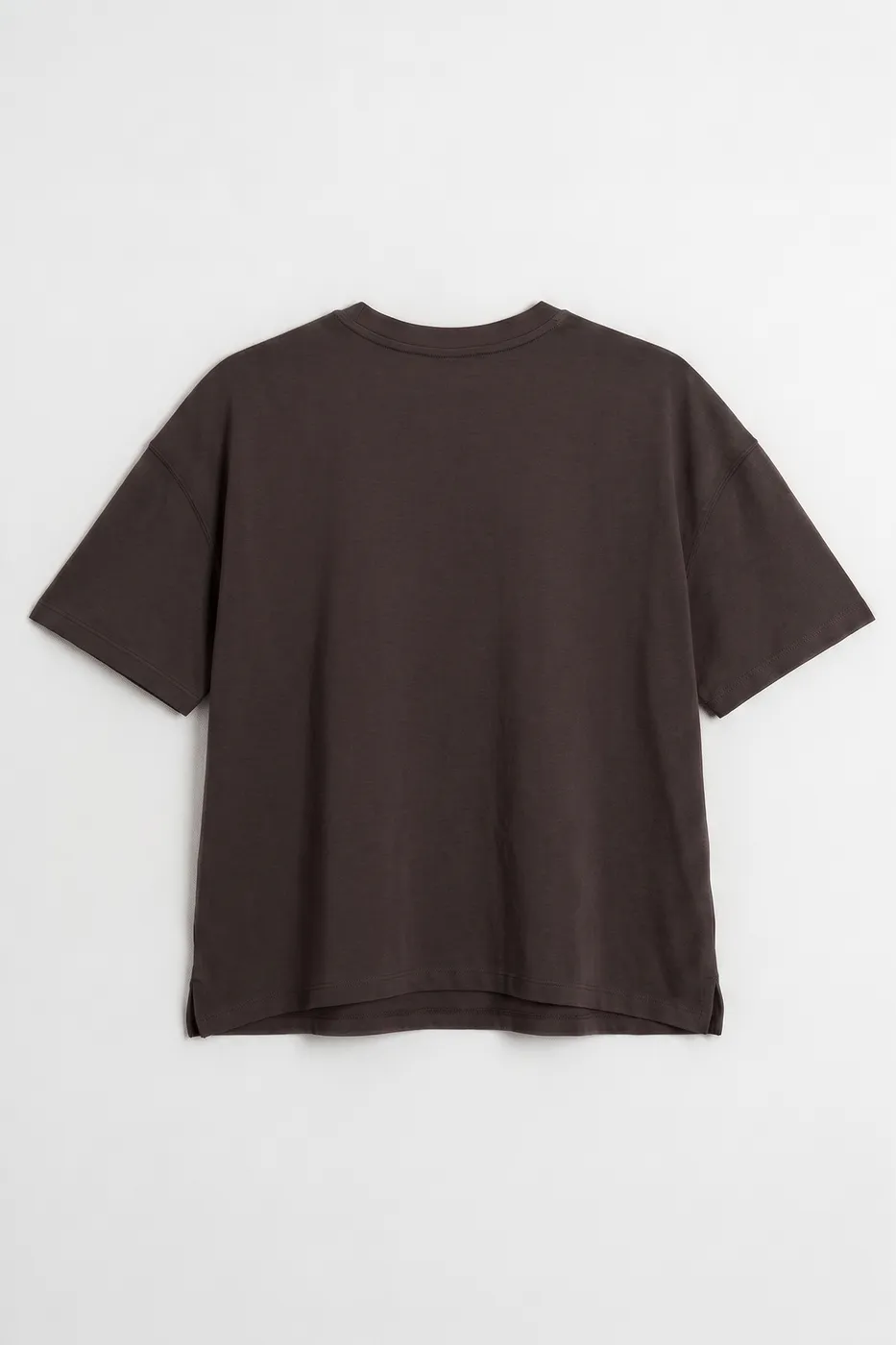 Bayan Kahverengi Oversize Basic Tshirt