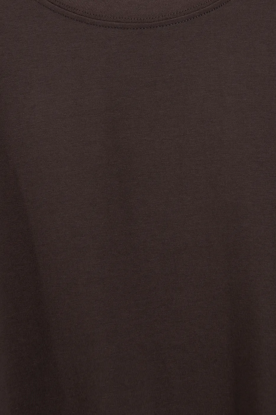 Bayan Kahverengi Oversize Basic Tshirt