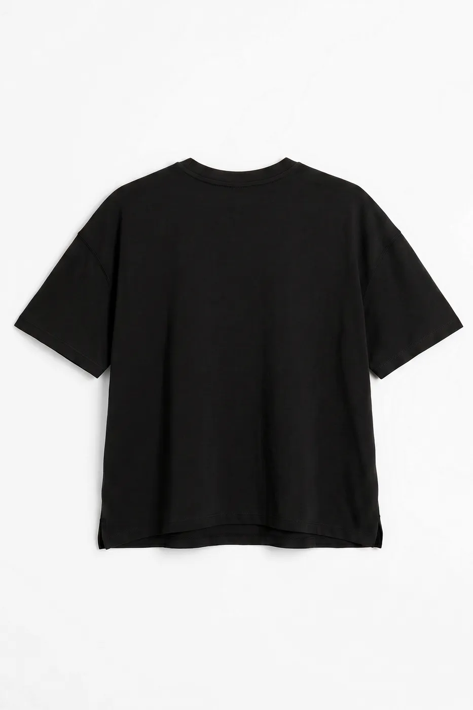Bayan Siyah Oversize Basic Tshirt