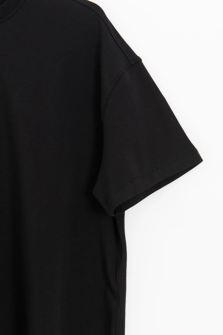 Bayan Siyah Oversize Basic Tshirt