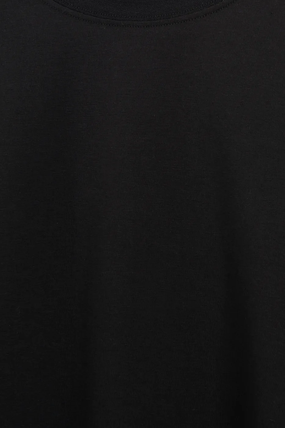 Bayan Siyah Oversize Basic Tshirt