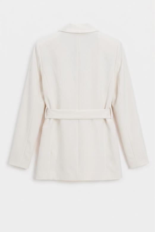 Şal Yakalı Bağlamalı Blazer Ceket