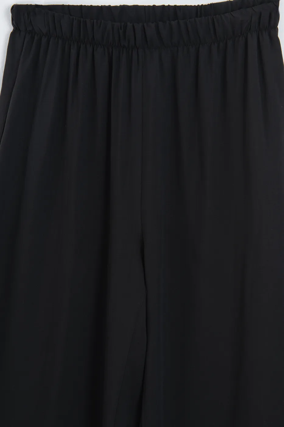 Bayan Siyah Lastik Belli Modal Bol Pantolon