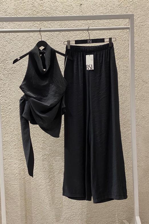 Degale Yakalı Bağlamalı Modal Bluz