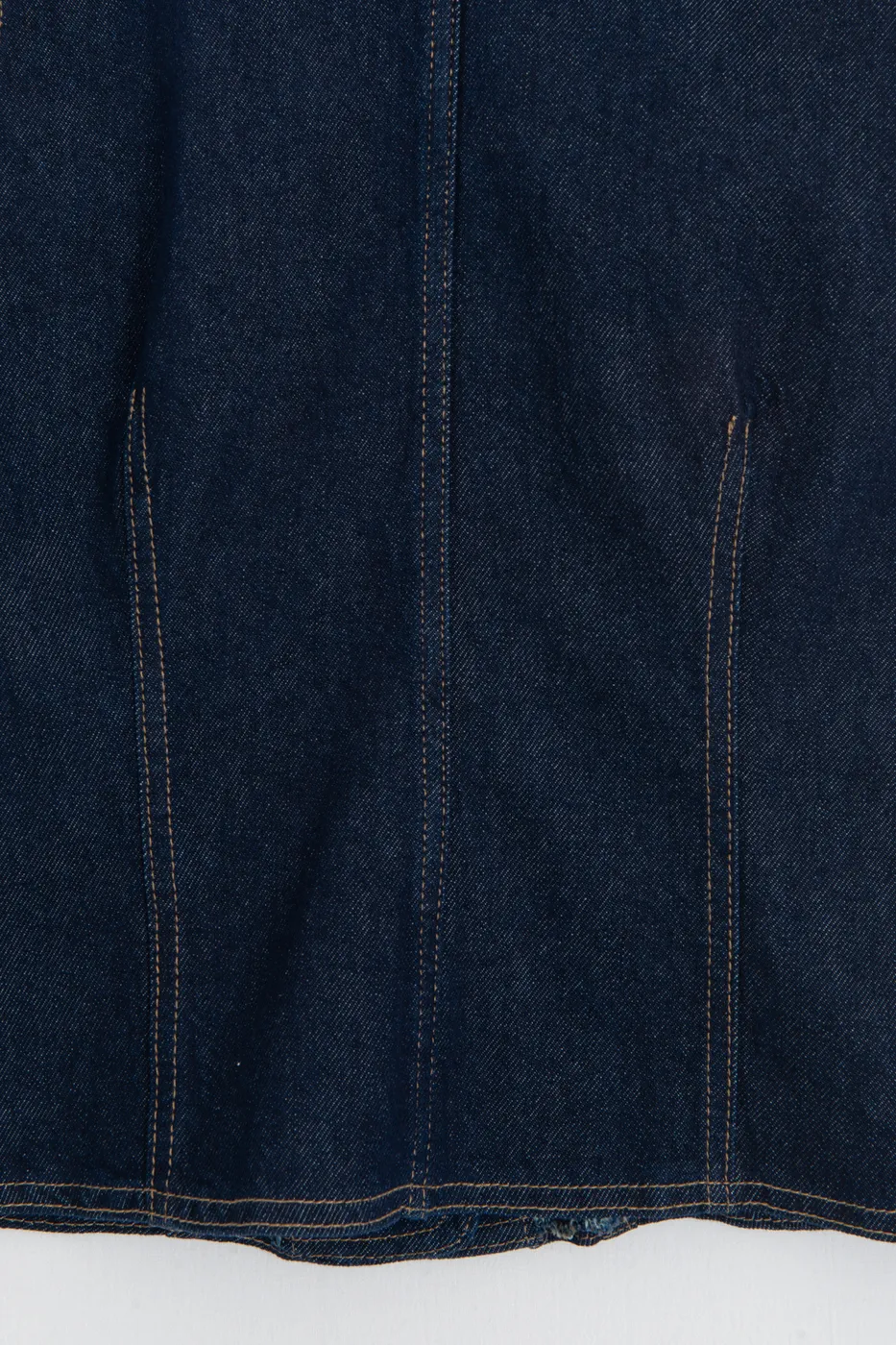 Bayan Lacivert Düğmeli Denim Yelek