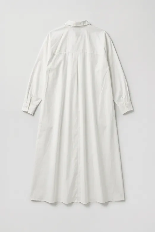 Bayan Beyaz %100 Cotton Oversize Gömlek Elbise - BSL