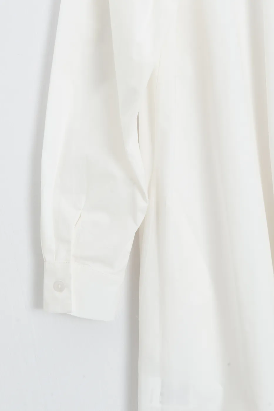 Bayan Beyaz %100 Cotton Oversize Gömlek Elbise