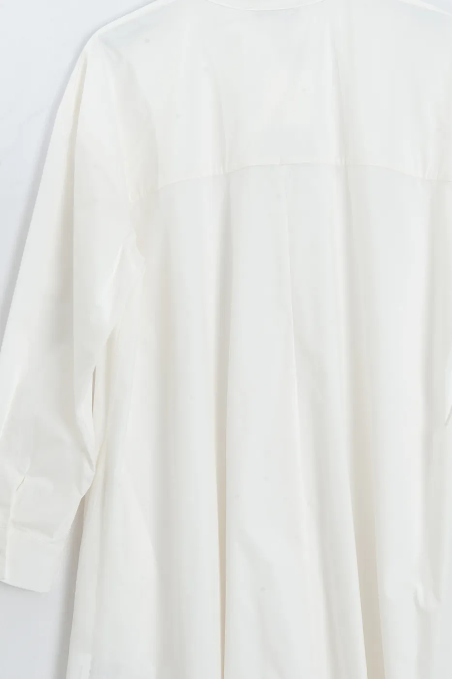 Bayan Beyaz %100 Cotton Oversize Gömlek Elbise