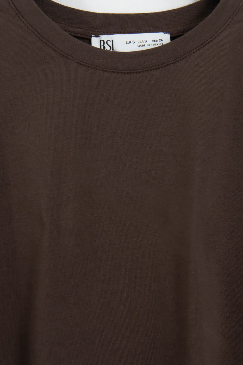 Bayan Kahverengi Vatkalı Bisiklet Yakalı Tshirt